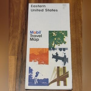 Vintage Mobil Eastern United States Travel Map